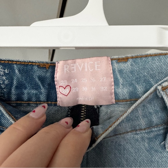 Revice Denim Yin Yang Two Tone Crop Jeans Size 28 - Picture 5 of 16